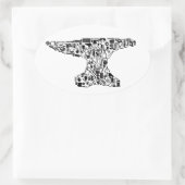 Tool-O-Rama Anvil Oval Sticker (Tasche)