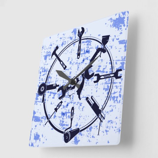 Tool Quadratische Wanduhr (Winkel)