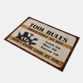 Tool Rules Mat, Funny Cool Doormat Fußmatte (Schrägansicht)