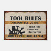 Tool Rules Mat, Funny Cool Doormat Fußmatte (Vorderseite)