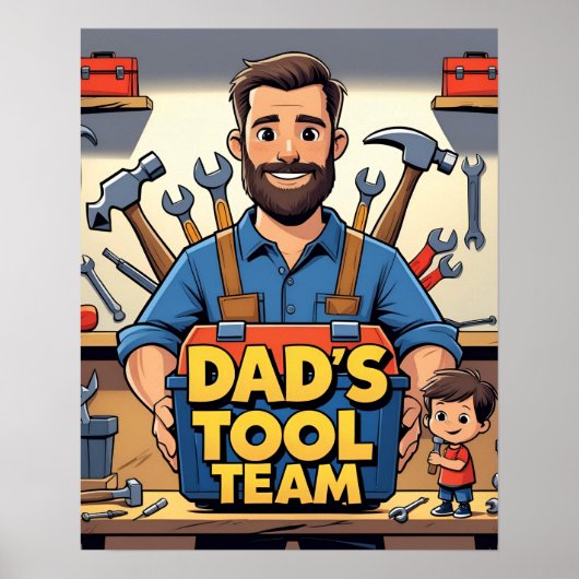 Tool Team Vater drucken Poster Art (Vorne)