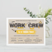 Tool Time Handyman Birthday Einladung (Stehend Vorderseite)