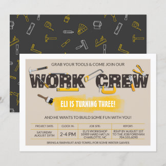 Tool Time Handyman Birthday Einladung