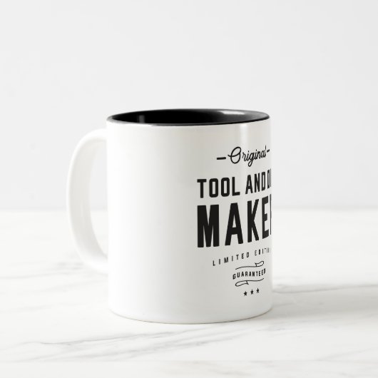 Tool und Die Maker Job Title Beruf Zweifarbige Tasse (Vorderseite Links)