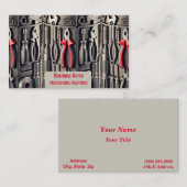Tool-Visitenkarte - mit roten Zangen Visitenkarte (Vorne/Hinten)