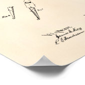 Tool Working Leather 1873 Patent Art Old Peper Poster (Ecke)