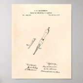 Tool Working Leather 1873 Patent Art Old Peper Poster (Vorne)