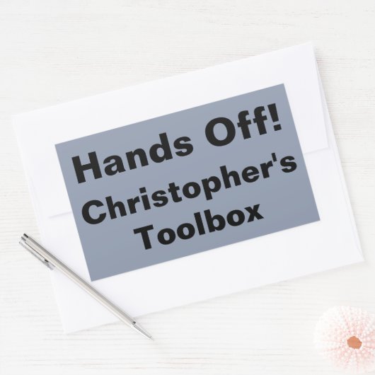 Toolbox Gray Rechteckiger Aufkleber (Umschlag)