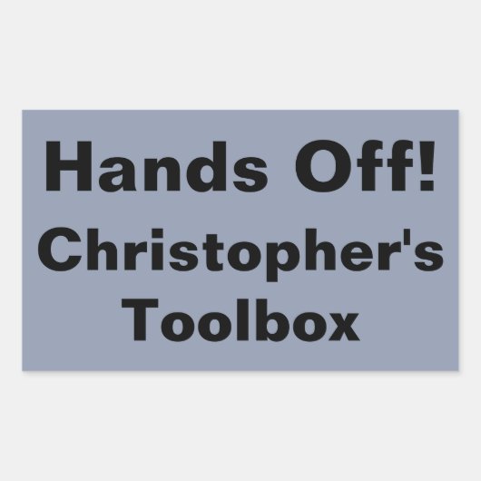 Toolbox Gray Rechteckiger Aufkleber (Vorderseite)