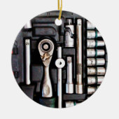 Toolbox Handyman Tools Keramik Ornament (Vorne)