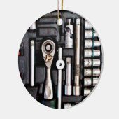 Toolbox Handyman Tools Keramik Ornament (Links)