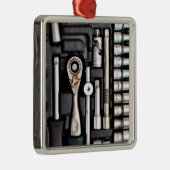 Toolbox Handyman Tools Silbernes Ornament (Rechts)