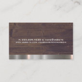 Toolbox | Holzkarten mit Metallbürste Visitenkarte (Rückseite)