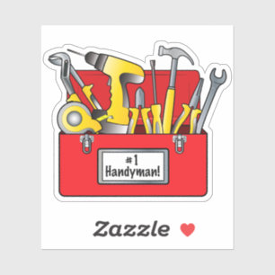 Toolbox: Nummer Eins Handyman! Aufkleber