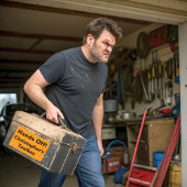 Toolbox Orange Rechteckiger Aufkleber