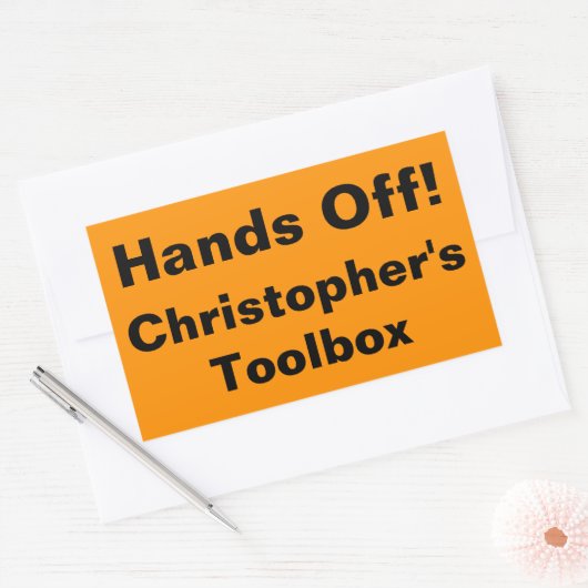 Toolbox Orange Rechteckiger Aufkleber (Umschlag)