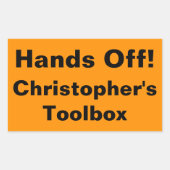 Toolbox Orange Rechteckiger Aufkleber (Vorderseite)