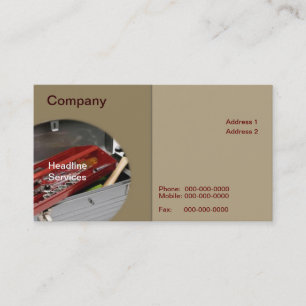 Toolbox-Visitenkarte Visitenkarte