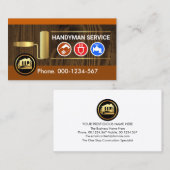 Tooldisplay für Holzhandyman Visitenkarte (Vorne/Hinten)