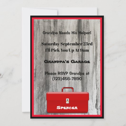 Toolin' rund um die Oper Einladung (Rückseite)