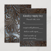 Toolkit für Lederkhalkboard Wedding RSVP Karte (Vorne/Hinten)