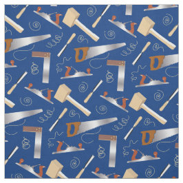 Toolkit für Tischlerwerkzeuge mit blauem Hintergru Stoff