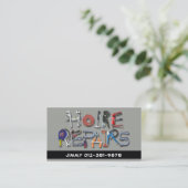 Tools Alphabet Zuhause Reparatur Graue Visitenkart Visitenkarte (Stehend Vorderseite)