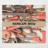 Tools Antiquitätenwerkzeug Rustikal Roter Mann Bierflaschenetikett (Einzelnes Label)