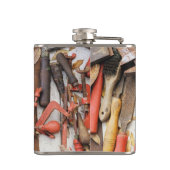 Tools Antiquitätenwerkzeug Rustikal Roter Mann Flachmann (Rückseite)