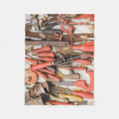 Tools Antiquitätenwerkzeug Rustikal Roter Mann Fleecedecke (Vorderseite)