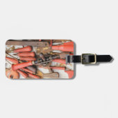 Tools Antiquitätenwerkzeug Rustikal Roter Mann Gepäckanhänger (Vorderseite horizontal)