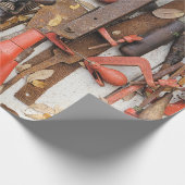 Tools Antiquitätenwerkzeug Rustikal Roter Mann Geschenkpapier (Ecke)