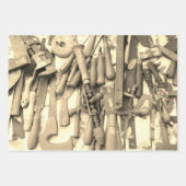 Tools Antiquitätenwerkzeug Rustikal Roter Mann Geschenkpapier Set (Vorderseite 2)