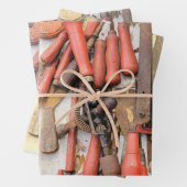 Tools Antiquitätenwerkzeug Rustikal Roter Mann Geschenkpapier Set (Beispiel)