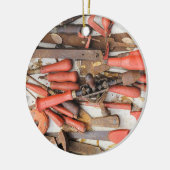 Tools Antiquitätenwerkzeug Rustikal Roter Mann Keramik Ornament (Links)