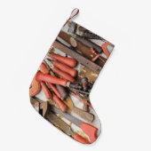 Tools Antiquitätenwerkzeug Rustikal Roter Mann Kleiner Weihnachtsstrumpf (Vorderansicht (hängend))