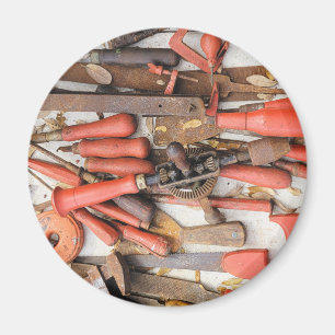 Tools Antiquitätenwerkzeug Rustikal Roter Mann Magnet