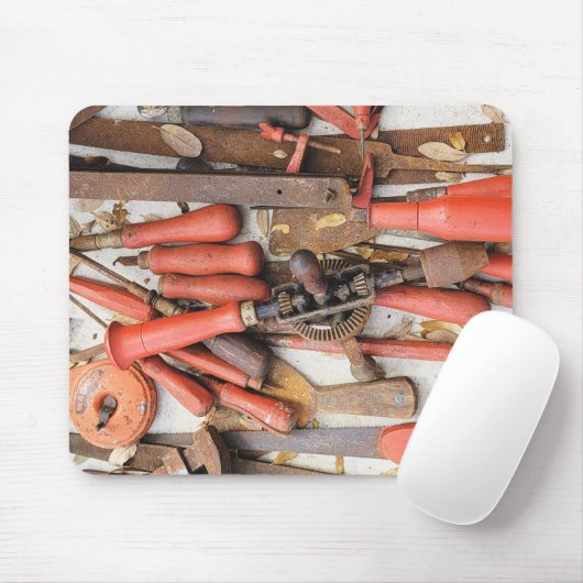 Tools Antiquitätenwerkzeug Rustikal Roter Mann Mousepad (Mit Mouse)