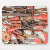 Tools Antiquitätenwerkzeug Rustikal Roter Mann Mousepad (Vorne)