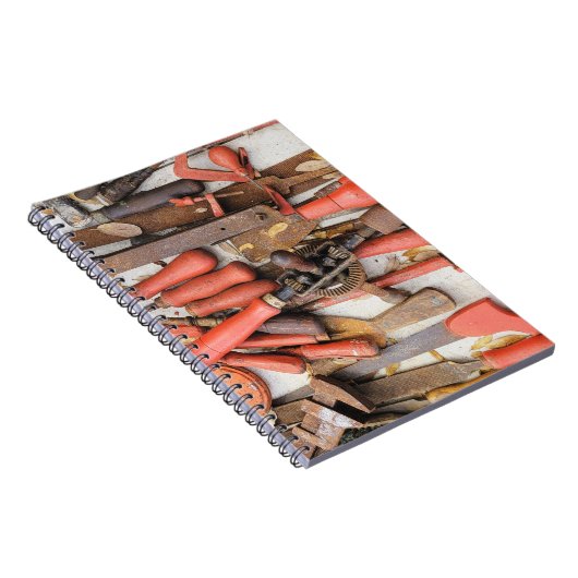 Tools Antiquitätenwerkzeug Rustikal Roter Mann Notizblock (Rechte Seite)