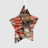 Tools Antiquitätenwerkzeug Rustikal Roter Mann Ornament (Vorderseite)