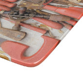 Tools Antiquitätenwerkzeug Rustikal Roter Mann Schneidebrett (Ecke)