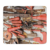 Tools Antiquitätenwerkzeug Rustikal Roter Mann Schneidebrett (Vorderseite)