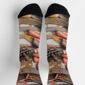 Tools Antiquitätenwerkzeug Rustikal Roter Mann Socken (Oben)