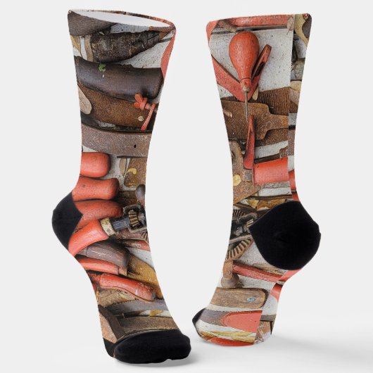 Tools Antiquitätenwerkzeug Rustikal Roter Mann Socken (Gewinkelt)