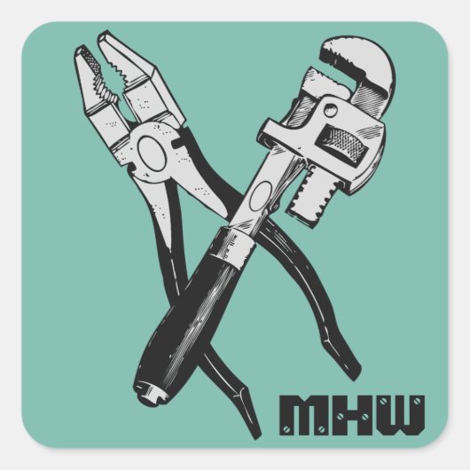 TOOLS-Aufkleber Quadratischer Aufkleber (Vorderseite)