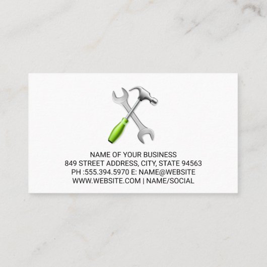 Tools | AUTO | Motor Bay | QR-Code Visitenkarte (Rückseite)