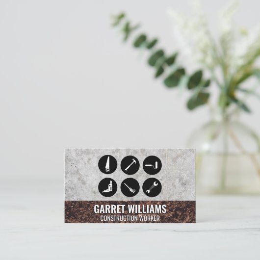 Tools | Baudienstkarte Visitenkarte (Stehend Vorderseite)