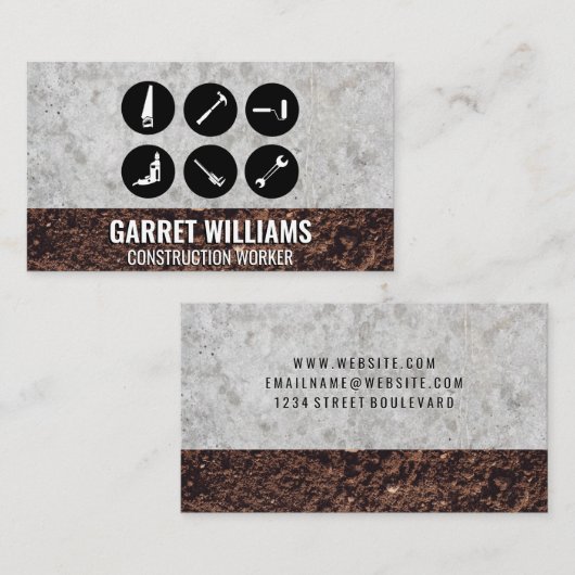 Tools | Baudienstkarte Visitenkarte (Vorne/Hinten)