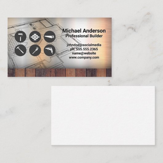 Tools | Baupläne | Metallholz Visitenkarte (Vorne/Hinten)